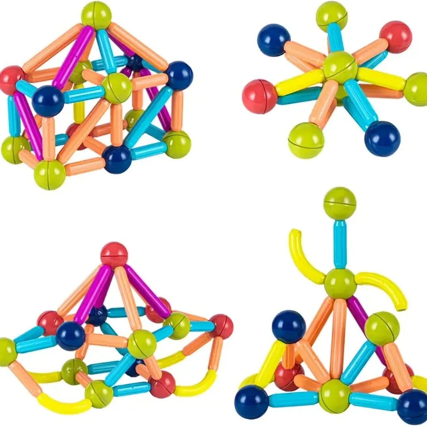 Magnetic Bar Blocks, 25 Pieces Colourful Construction Set, Ages 3+