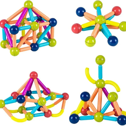 Magnetic Bar Blocks, 25 Pieces Colourful Construction Set, Ages 3+