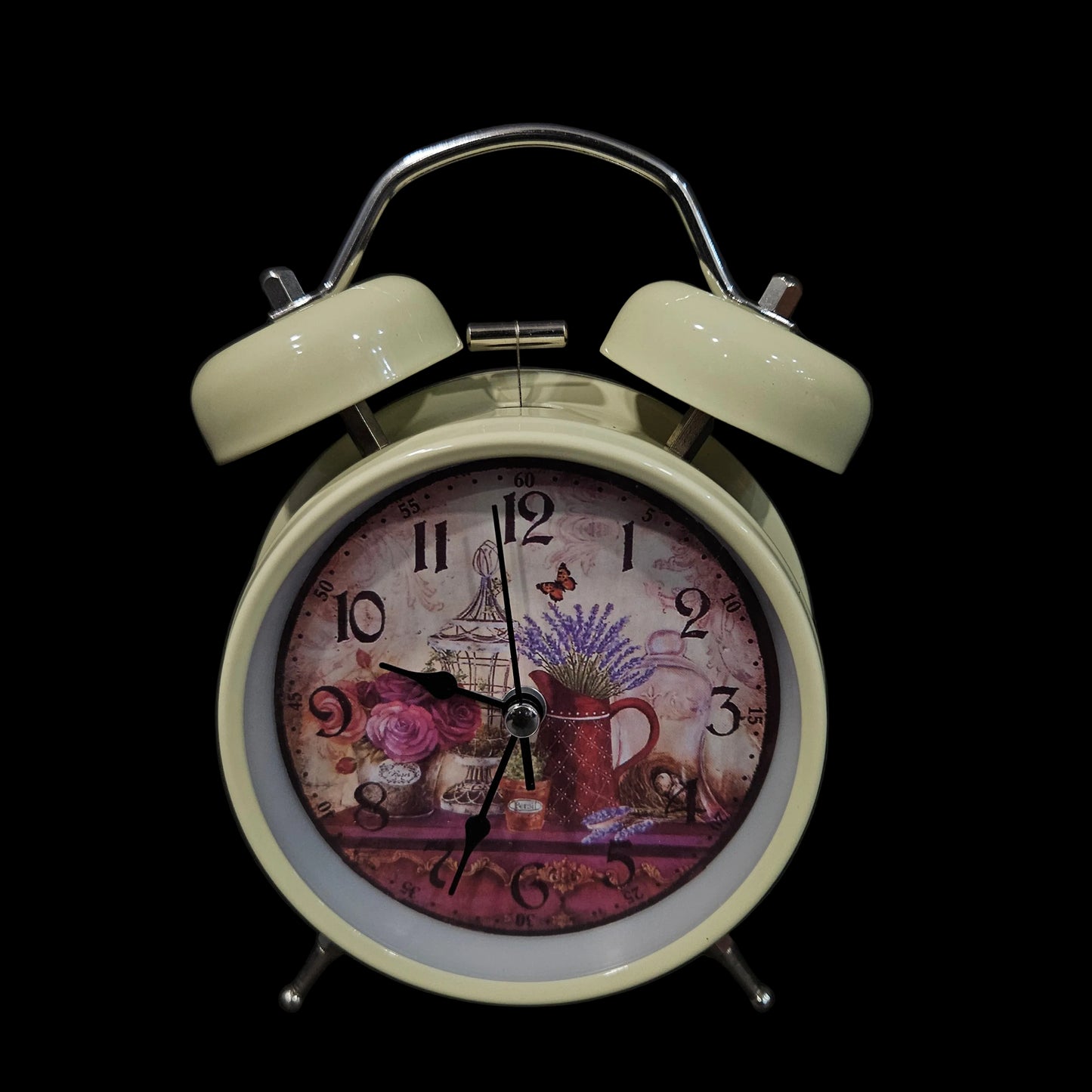 Cute Small Clock with Loud Bell Alarm, Stylish Mini Table Clock for Kids Boys Girls Students Heavy Sleepers Study Table
