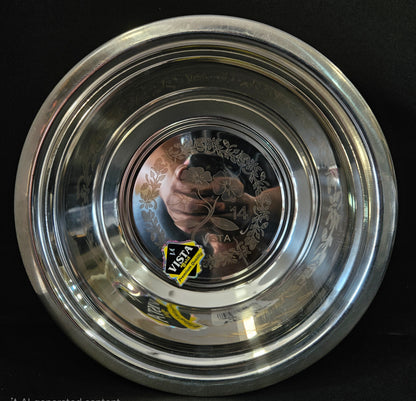 Floral Designed Vista Gold Premium Quality stainless Steel big size food Storage Bowl
