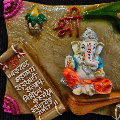 Exclusive Resin Art Ganesha Shlok Wall Hanging