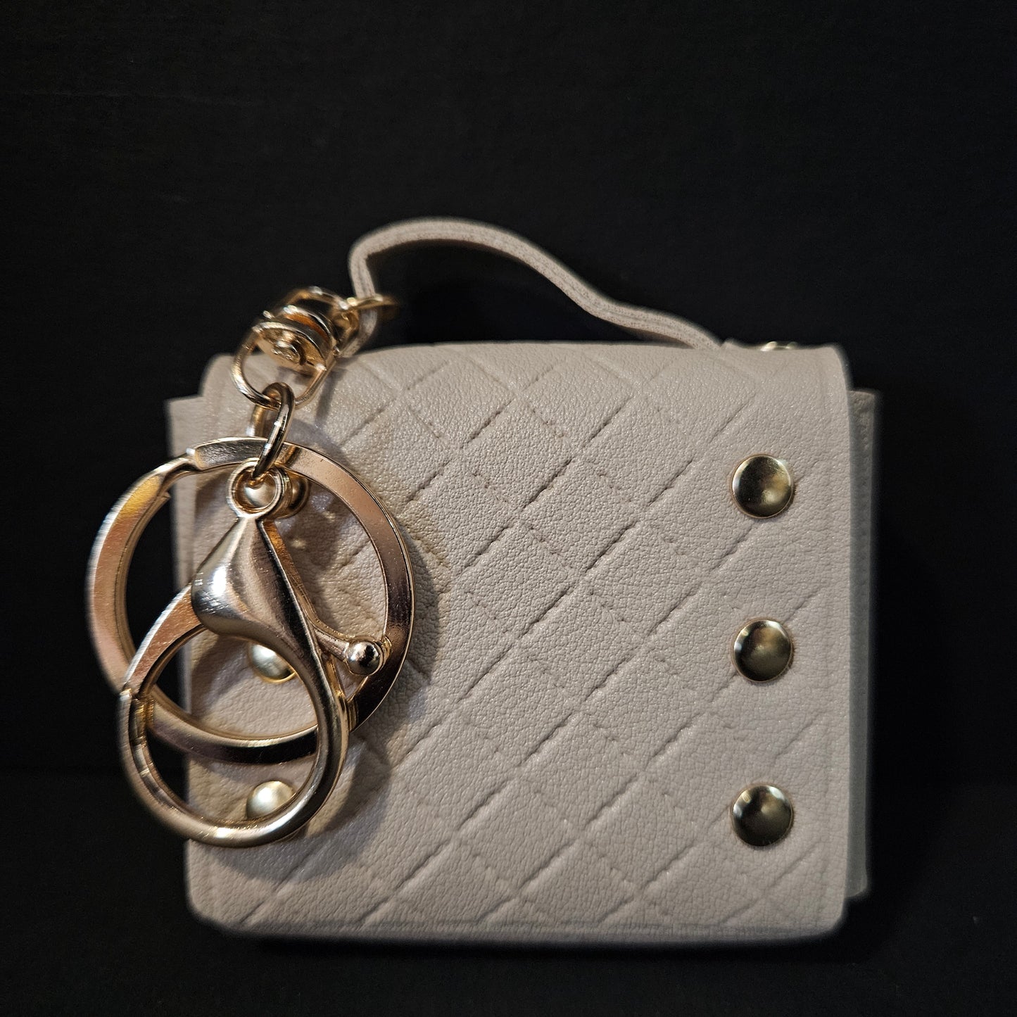 Keychain Mini Faux Leather Coin Purse Keychain Storage Bag Headphone Bag Keychain Bag