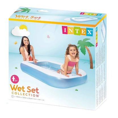 Intex wet set rectangular Pool for Kids 1 2 Years above Bath Kiddie Pool for Summer Play Box Pool