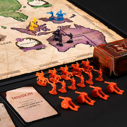 Risk Game, Strategy Board Game; Updated Figures Improved Mission Cards; War Crates; for Children Aged 10 and Up, 2-5 Players