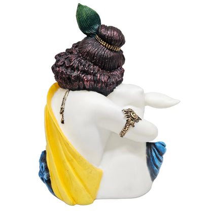 Handcrafted Lord Krishna statue made from marble dust or polyresin idol for Office/home decoration