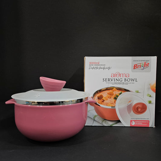 Bright Aroma serving Bowl with 1000ml Capable Bpa free,Microwave oven safe with high quality Stainless steel material