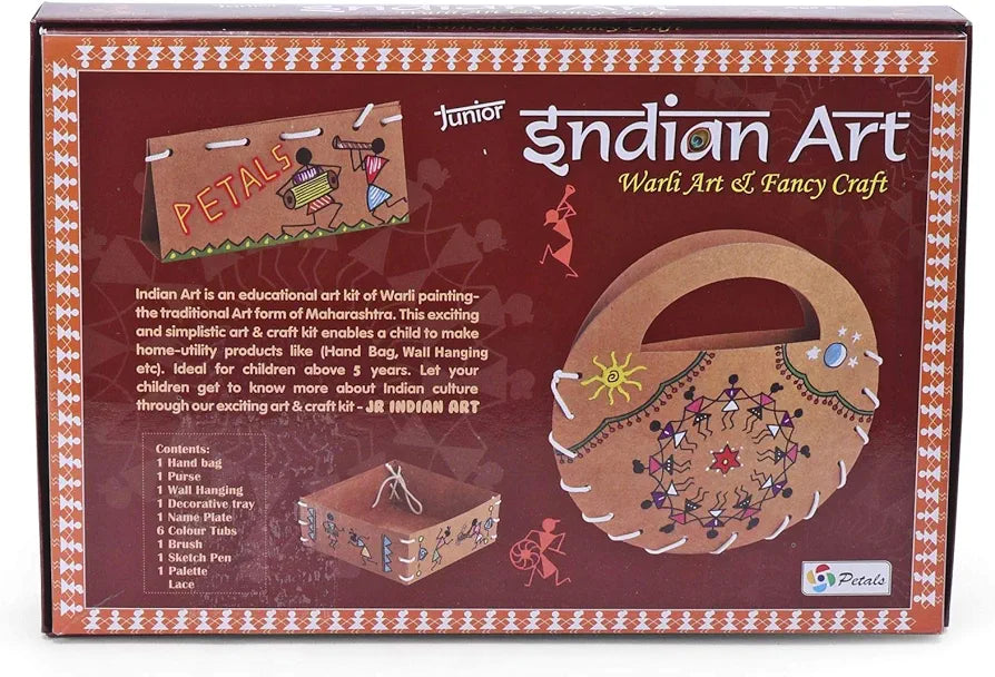 Olympia DIY Hobby, Creative, Art and Craft Game Kit Junior Indian Art - Warli Art & Fancy Craft Perfect Creativity Gift for Kids Both Boys & Girls