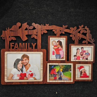 Designer Artistic Family Photo Frame and Collage Photo Frame with flower designer for Home Decoration