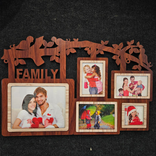 Designer Artistic Family Photo Frame and Collage Photo Frame with flower designer for Home Decoration