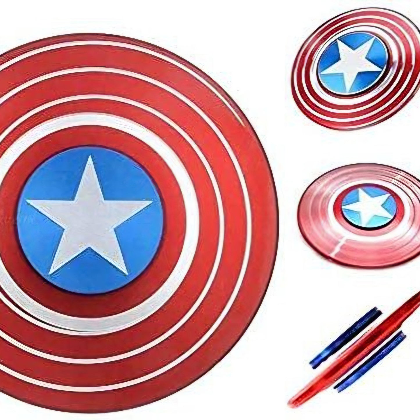 Captain America Fidget Ultra Speed Light Weight Metal Wind Spinner Toy