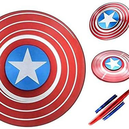 Captain America Fidget Ultra Speed Light Weight Metal Wind Spinner Toy