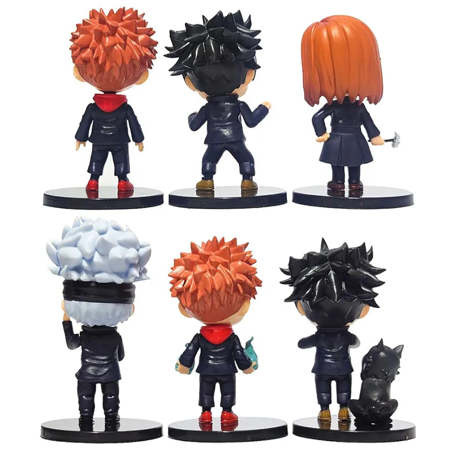 Mini Jujutsu Kaisen Action Figures Toys 6 pieces set Collective Dolls with Stands