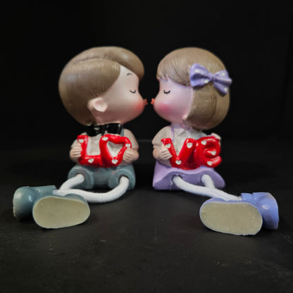 Cartoon Resin Outseam 4pieces set Dolls Hanging Feet Doll Home Wall Decoration