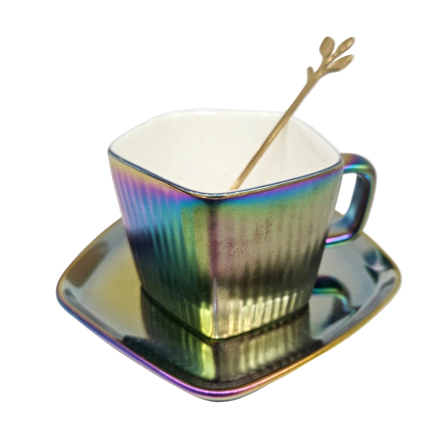 My Cup Optimal Design simple fashion Ceramic cup with Tray & spoon