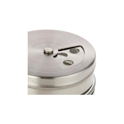 Tabletop 6Pcs Glass Spice Jar Set With metal wheel Stand