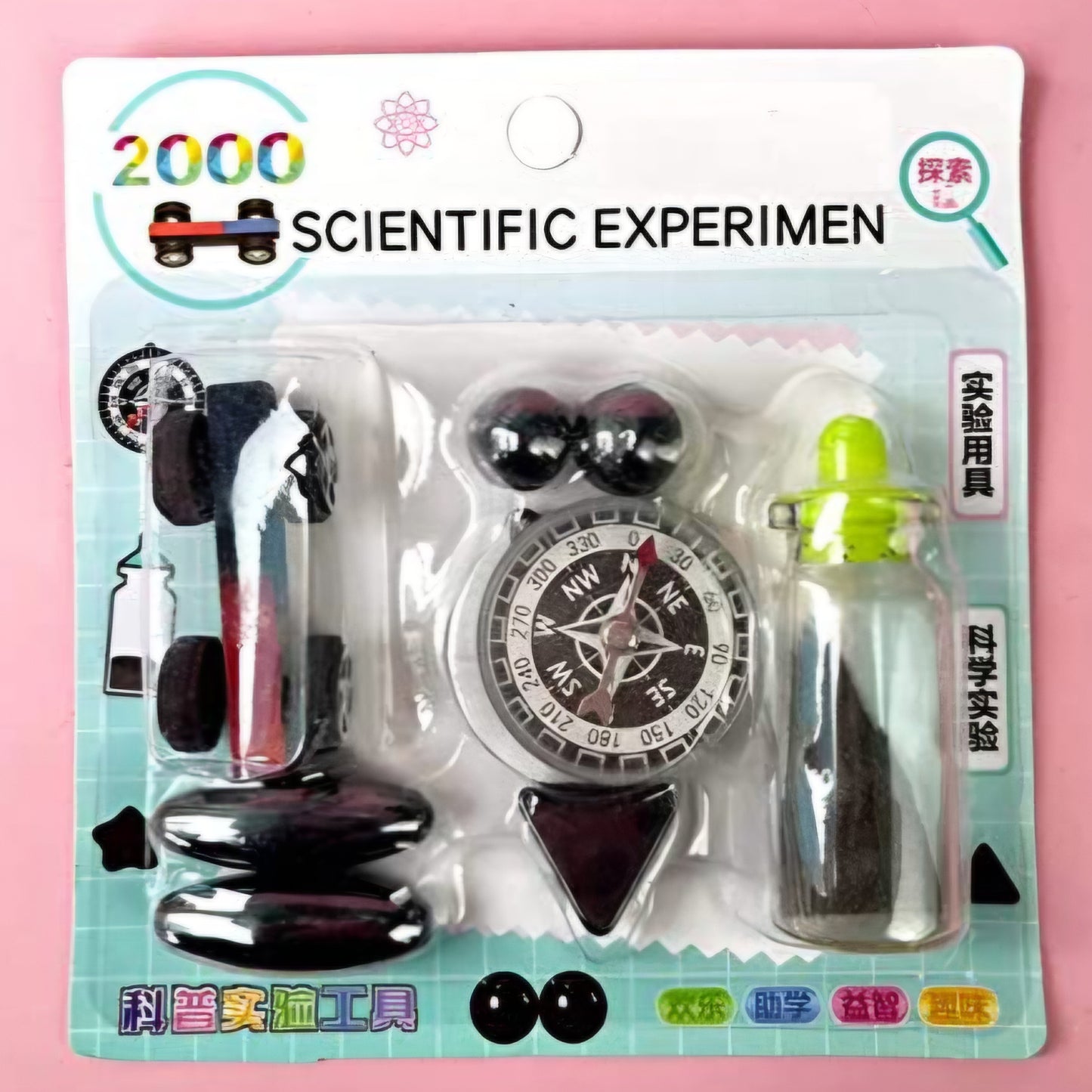 Morel 8 PCS Science Experiment Magnets KIT for Education Science Experiment Tools with Magnet Powder Including Oval Ball/Ball/Star. Perfect for kids return gifting