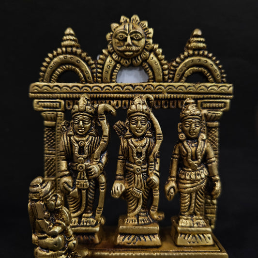 Ram Darbar Idol in Solid Brass Large Size Lord Rama Murti Antique Brass Metal for Mandir Puja Room Murti  Murthi Temple Puja Home Decor Made Ayodhya