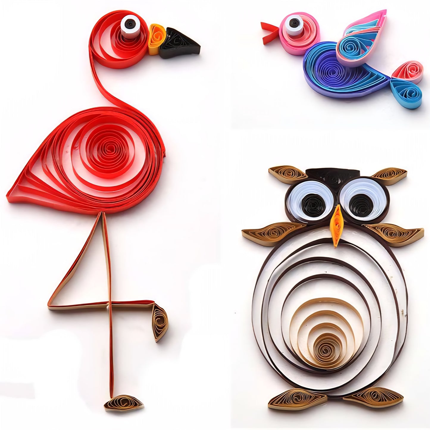 Paper Quilling & Colouring Birds Making Set
