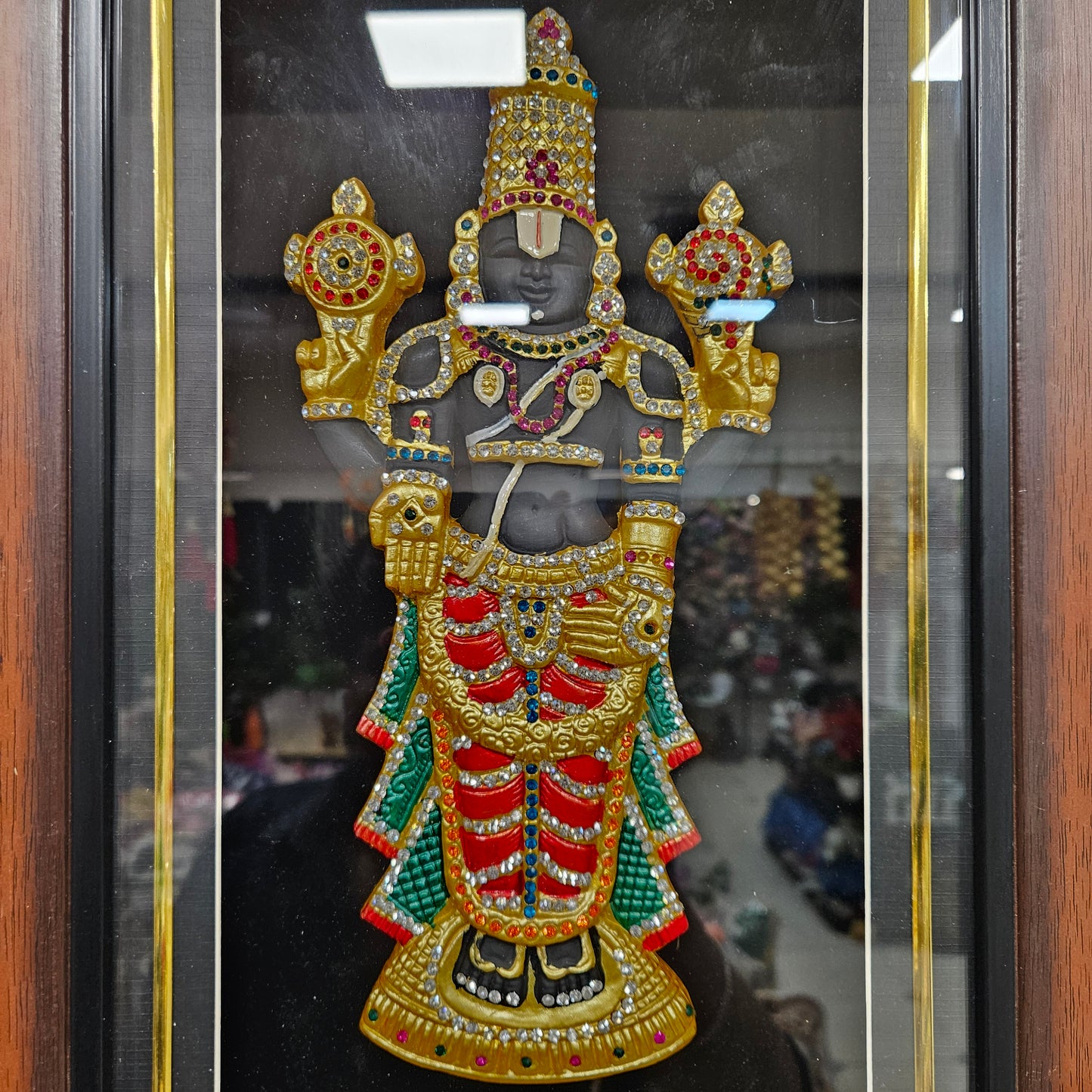 Lord Balaji decorated with attractive stones Photo Frame perfect for Marriage gifting,house warming