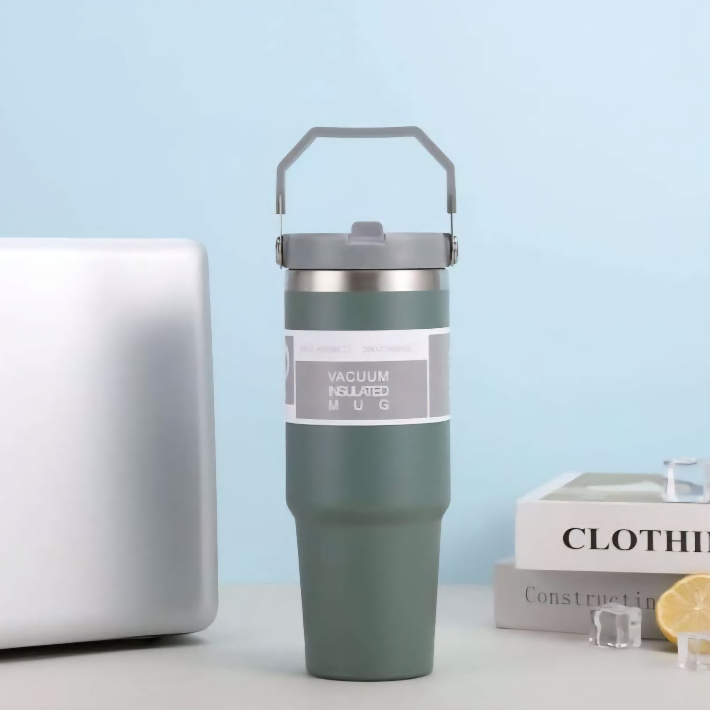 tumbler with straw, Keep Hot/Cold for Hours, Vacuum water bottle Stainless Steel Tumbler