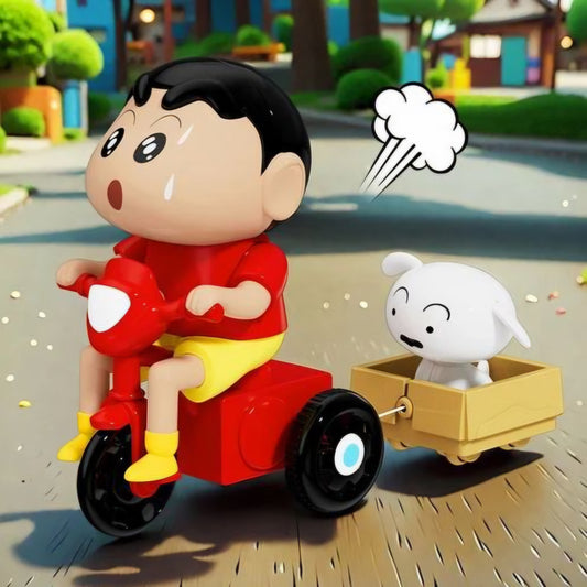String Movable Shinchan Toy with Sheero Scooter