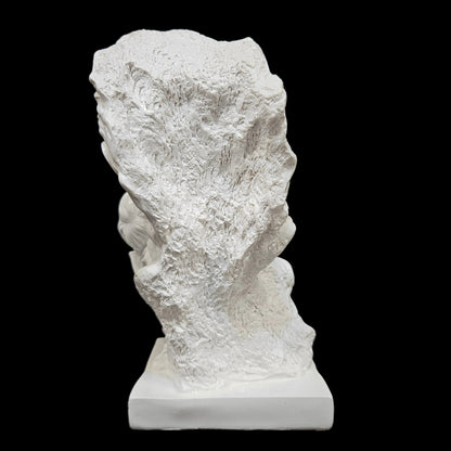 Mother and Child Decorative Statue, White Resin Sculpture,Handmade Home Decor, Modern Art Tabletop Figurine