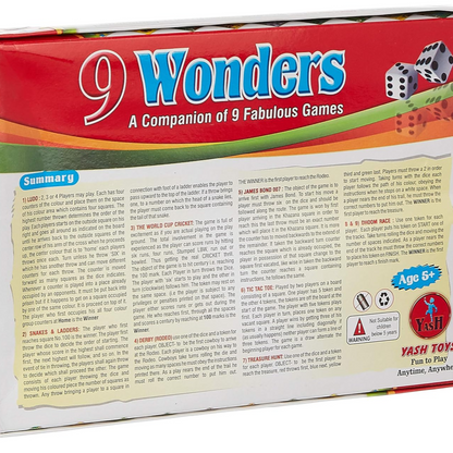 9 Wonder Games - A Companion of 9 Fabulous Games for Endless Entertainment
