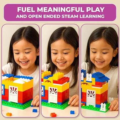 Expert Master Building Blocks for Kids, 200 Interlocking Pieces. let Your Kid Make Everything he/she Dreams of. Improves Logical Thinking and Cognitive Skills of Kids