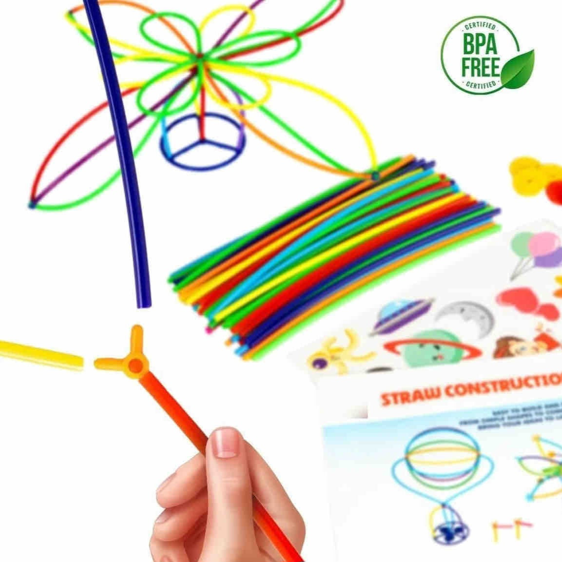 Ratnas senior Straw construction kit to enhance creative mind,visual learning & motor skills