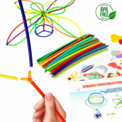 Ratnas senior Straw construction kit to enhance creative mind,visual learning & motor skills