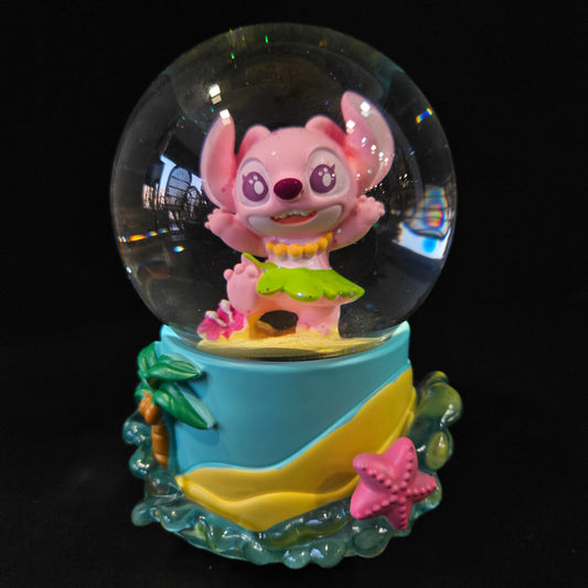 Disney Lilo & Stitch Ohana Light-Up Snow Globe with Swirling Glitter Display Decoration | Home Decor for Kids Room Essentials | Precious Keepsake, Cute Novelty Gifts