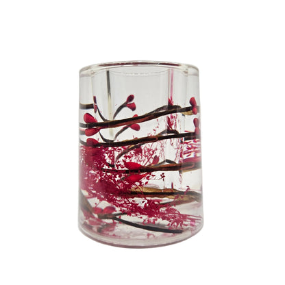 Acrylic Big Red cylindrical Paper Weight with Temperature Display, Desk Organiser, Gift, Return Gift