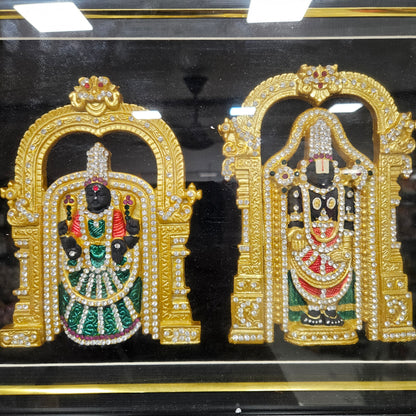 Lord Balaji decorated with attractive stones Photo Frame perfect for Marriage gifting,house warming