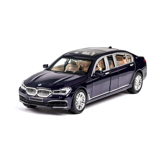 Die-Cast BMW Pull Back Sedan with 6 Openable Doors Lights & Music