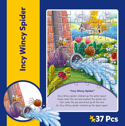 Nursery Rhyme Jigsaw Puzzle for Kids - 3 in 1-3 Nursery Rhymes to Choose - 3 Set - 111 Pieces Stories puzzle set