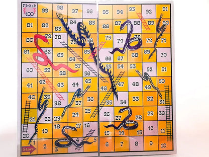 Classic Ludo & Snakes and Ladders Classic Board Game mini Family Fun and Party Game for Kids/Children