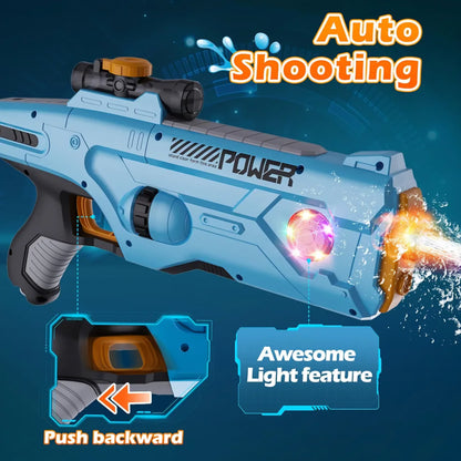 Electric Water Gun for Adults Kids,High Powered Water Blasts with Light,Powerful Automatic Squirt Gun, Auto Refill Long Range,Pool Party Swimming Outdoor Summer Toy Game for Boy Girl