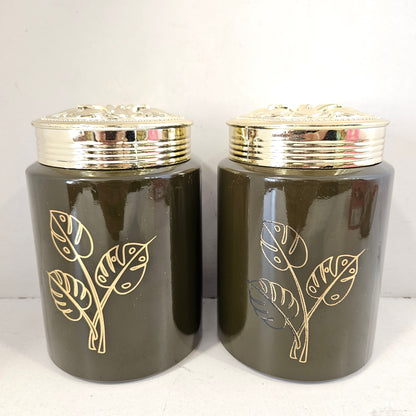 Golden crown 2 piece jar set with elegant design for groceries & Dry Fruit storage purpose