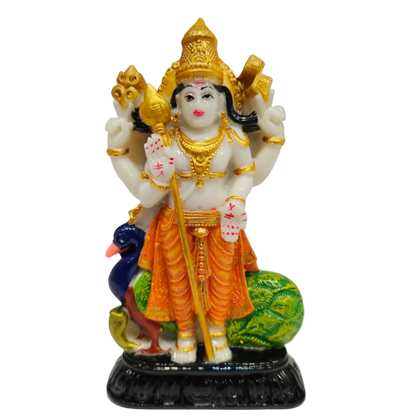 Lord Murugan Kartikeya, Polyresin Idol of Murugana Kumaraswamy|Karthikeya Standing Idol Swaminatha Skanda Murti |Kartik Statue Subramanya