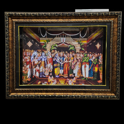 Srinivasa Kalyanam Photo Frame with multi colour lighting & slokam for Marriage gifting Return gifts