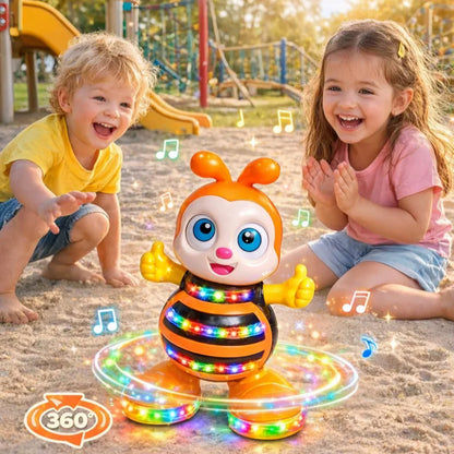 Dancing Bee Toy with Lights & Music | Musical Dancing Bee Toy with Sound & Flashing Lights | Battery Operated Electronic Bee Toy for Kids | Adorable Cartoon Bee with Wings, Antennae & Moving Eyes