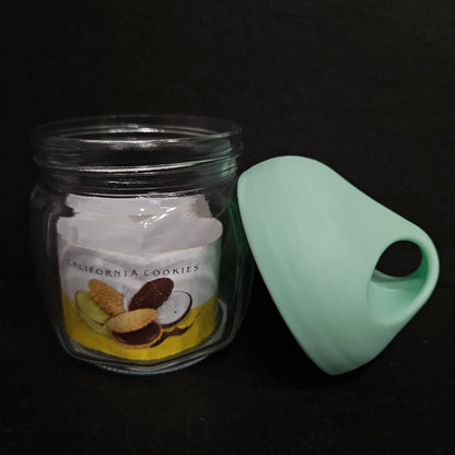 Cosmic glass jar with Lid crafted with perfection for Return gifts