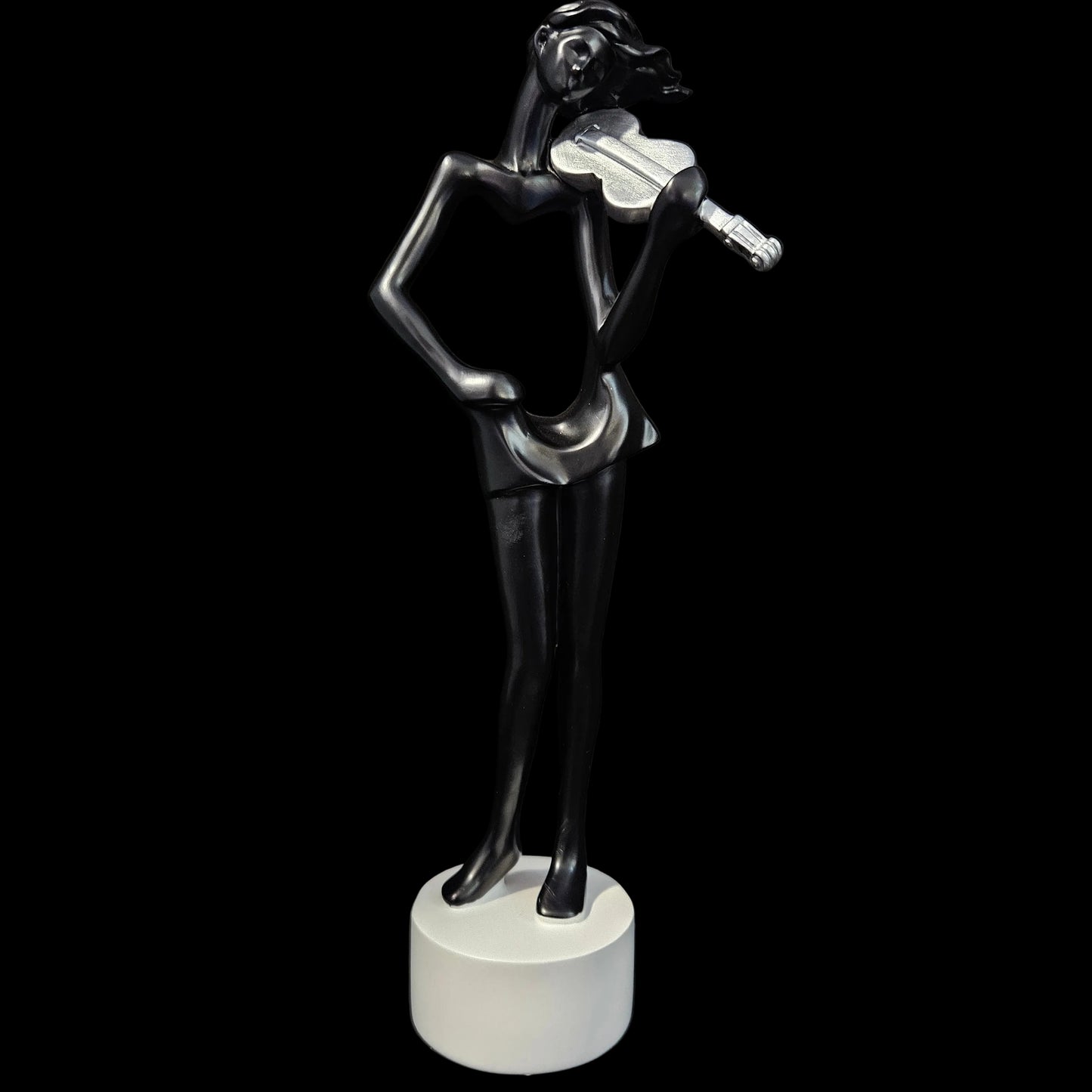 Violin Performance Musician Showpiece Figurine Table Ornament for Housewarming Gift White | 1 Violinist Figurine