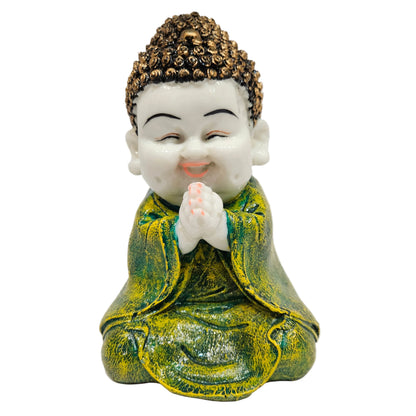 Laughing Buddha Standing Decorative Showpiece for Gift Happyman Standing Marble Statue for Happiness and Goodluck