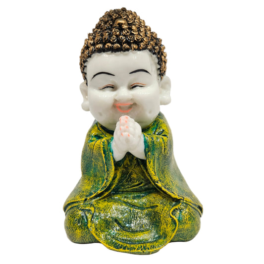 Laughing Buddha Standing Decorative Showpiece for Gift Happyman Standing Marble Statue for Happiness and Goodluck