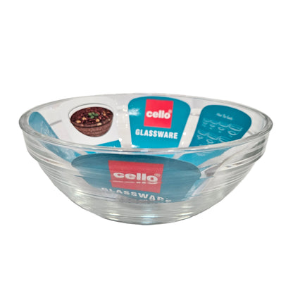 Cello Ornella Glassware BowlMicrowave Safe & Stackable Bowl (Approx:-1L)