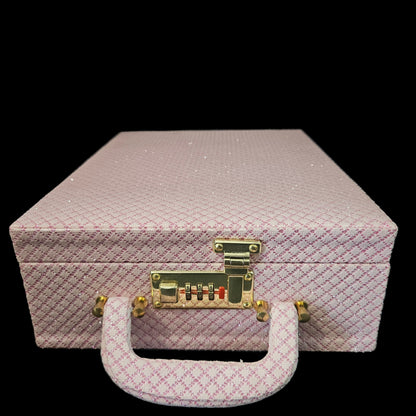 Jewellery Box For Women,Portable Travel Jewellery Organiser Box Small Jewellery Box Organiser For Ring,Earrings & Bracelet with number locking