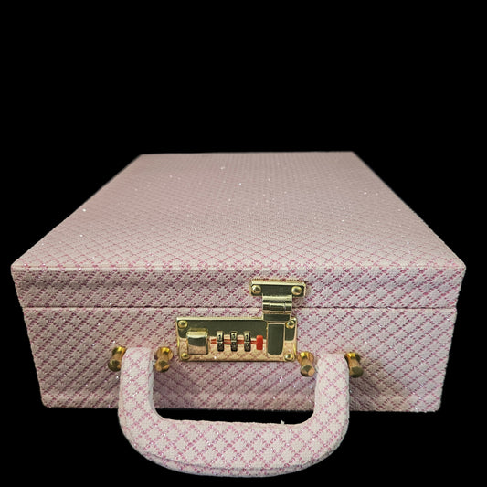 Jewellery Box For Women,Portable Travel Jewellery Organiser Box Small Jewellery Box Organiser For Ring,Earrings & Bracelet with number locking