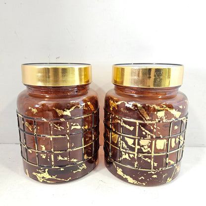Shelly glassware Alfa 2 piece glass storage jars for multi purpose usage