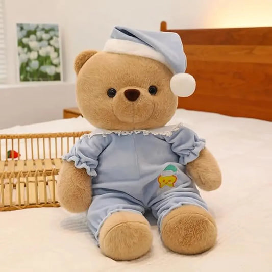 Night Accompany Bear Soft Toy(Blue Bear)